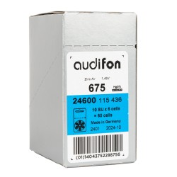 Audifon  675 (PR44) для слуховых аппаратов, упаковка (60 батареек)