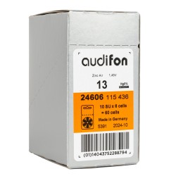 Audifon  13 (PR48) для слуховых аппаратов, упаковка (60 батареек)