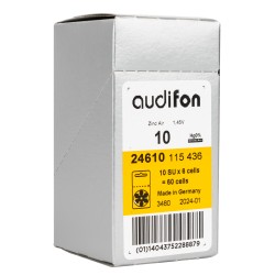 Audifon  10 (PR70) для слуховых аппаратов, упаковка (60 батареек)