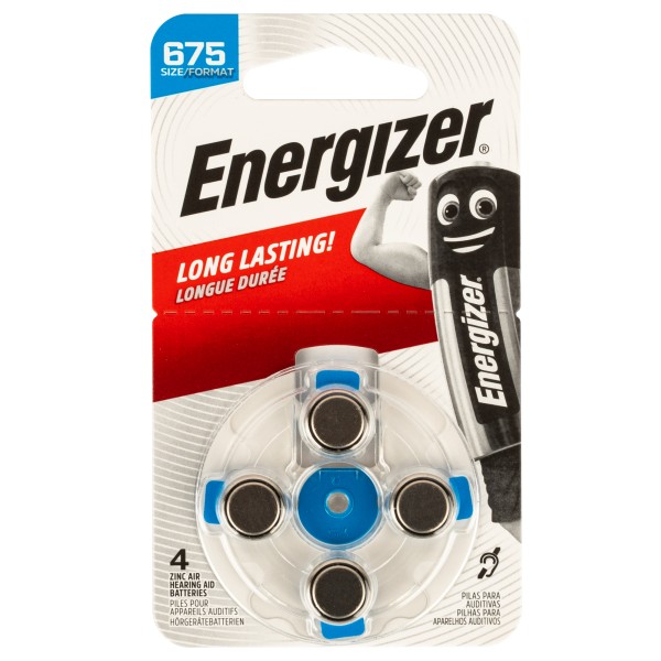 Energizer  675 (PR44) для слуховых аппаратов, блистер (4 батарейки)
