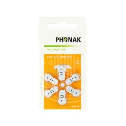 Phonak 13 (PR48)  для слухового аппарата, 1 блистер (6 батареек)