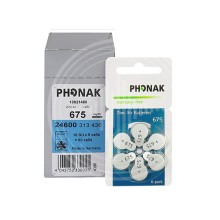 Батарейки Phonak 675 (PR44) для слухового аппарата, 10 блистеров (60 батареек)