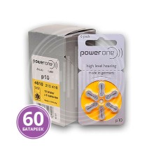 PowerOne  p10 (PR70)  для слуховых аппаратов, упаковка (60 батареек)