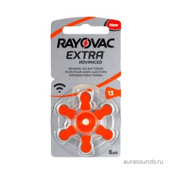 Rayovac   Extra 13 (PR48) для слуховых аппаратов, 1 блистер (6 батареек)