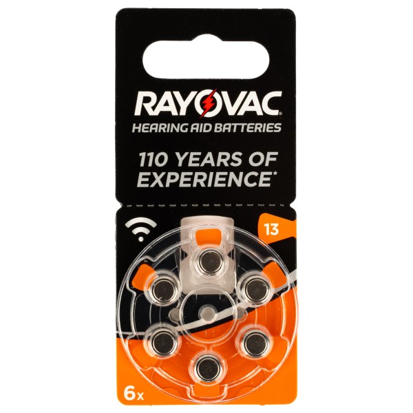 Rayovac   13 (PR48) для слуховых аппаратов, 1 блистер (6 батареек)