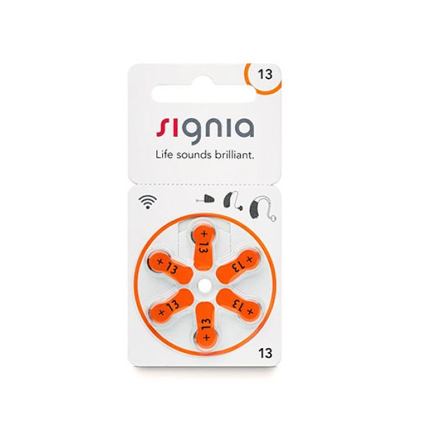 Signia    для слухового аппарата 13 (PR48), 1 блистер (6 батареек)