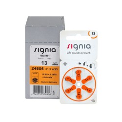 Signia    13 (PR48) для слуховых аппаратов, упаковка (60 батареек)