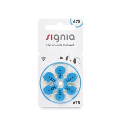 Signia    675 (PR44) для слуховых аппаратов, 1 блистер (6 батареек)