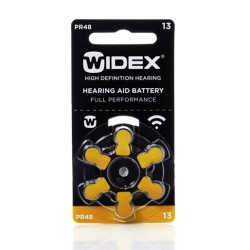 Widex 13 (PR48)  для слуховых аппаратов, 1 блистер, 6 батареек.