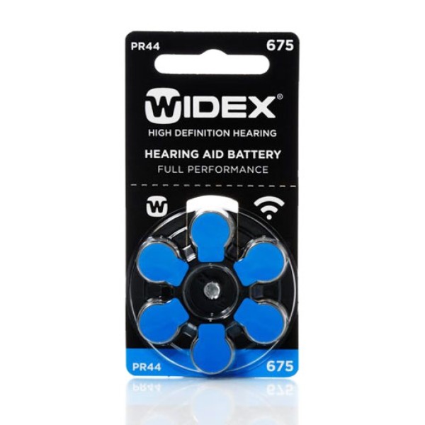 Widex 675 (PR44) для слухового аппарата, 1 блистер, 6 батареек.